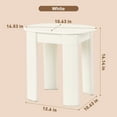 thumbnail image 2 of Modern Minimalist Low Small Plastic Round Stool, White, 2 of 8