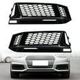 thumbnail image 2 of Set of Chrome/ Black Front Lower Grille Honeycomb Mesh Style For 2016 2017 2018 Audi A4 S4 B9 S-LINE, 2 of 6