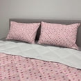 thumbnail image 2 of Polka Dots Comforter & Sham Bedding Set, Colorful Romantic Polka Dots in Geometric Shapes Vintage Groovy Print, 3 pcs Duvet Set Microfiber Filling Quilt, 5 Sizes, Pink Purple, by Ambesonne, 2 of 4