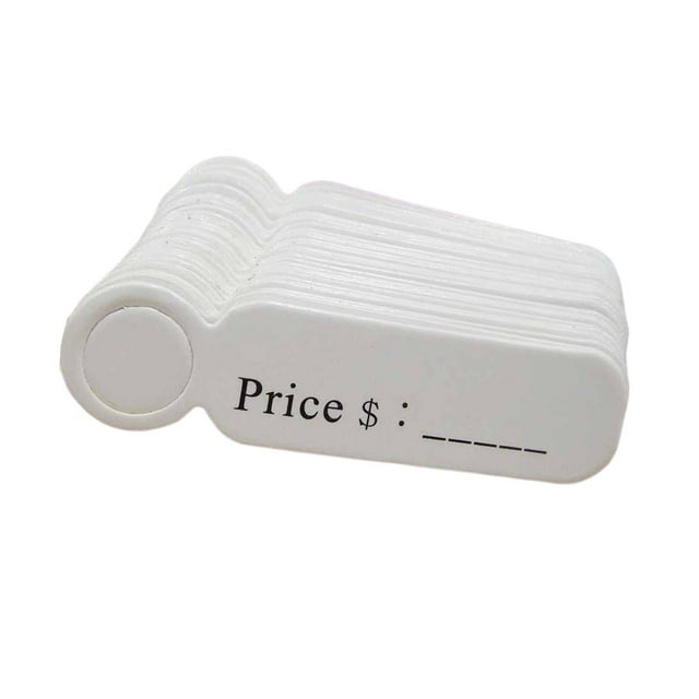 Almencla 100Pcs Paper Tags with Hole Hanging Tags Birthday Holiday Gift Tags with White Price
