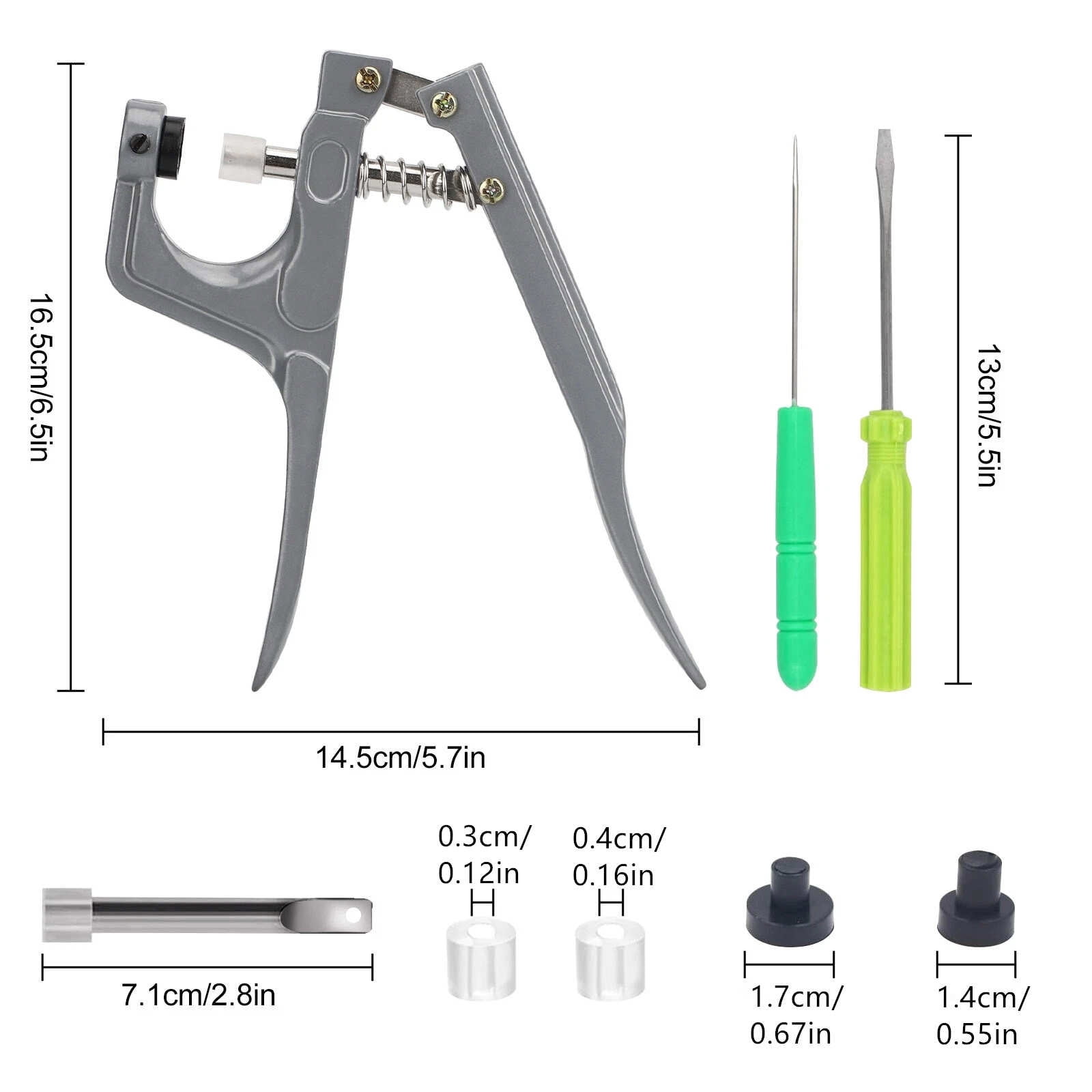 ARCADORA Snap Button Kit for Sewing Crafting 150 Sets T5 12mm Resin Snaps Pliers Included Easy to Use for Bibs Bags Folders Light Fabric
