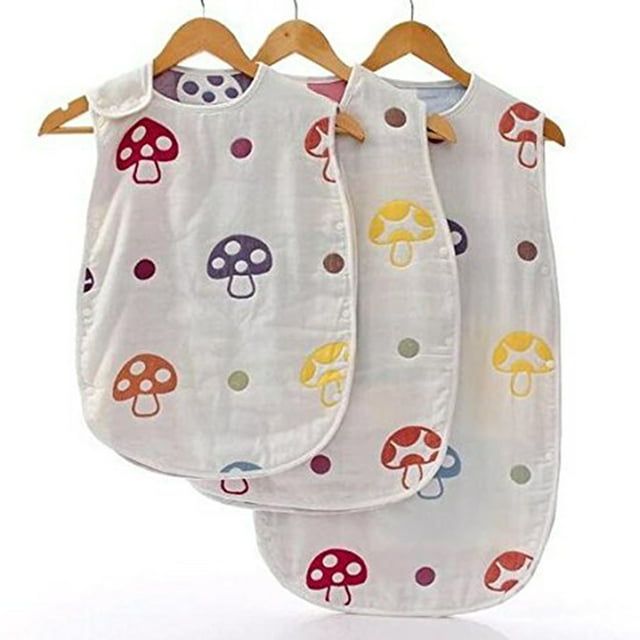 Saco de dormir para bebés Saco de dormir de algodón 100% Manta portátil para bebés Niños pequeños para recién nacidos Swaddle 0-3 años (patrón aleatorio)