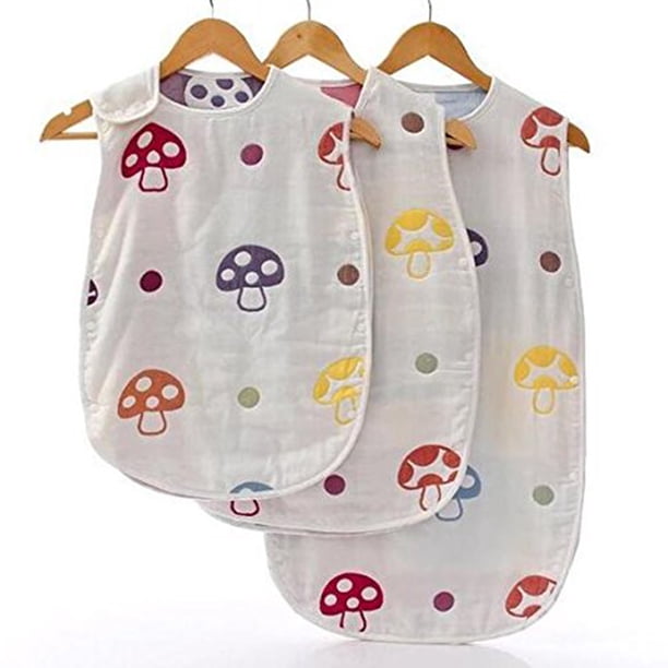 Saco de dormir para bebés Saco de dormir de algodón 100% Manta portátil para bebés Niños pequeños para recién nacidos Swaddle 0-3 años (patrón aleatorio)