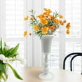 thumbnail image 6 of Metal Flowers Vase Pot Holder Indoor Plant Bud Artificial Flowers Succulent Table Centerpieces for Office Dining , White, 6 of 7