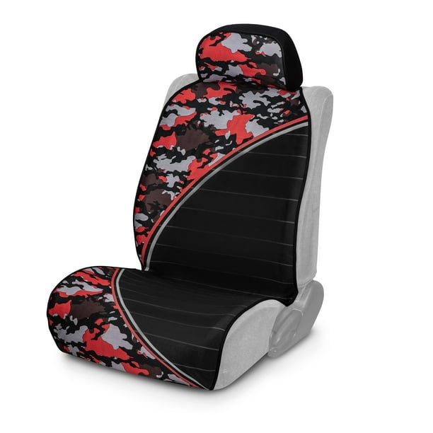 Auto Drive Wetsuit Seat Protector Red Camouflage, Universal Fit