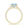 thumbnail image 2 of ANGARA Natural 1.6 ct Aquamarine Engagement Ring with Diamond Accents in 14K Yellow Gold for Women (Size-8mm) | March Birthstone, Anniversary, Jewelry Gift for Women | Natural Aquamarine Ring, 2 of 13