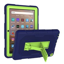 Allytech Fire HD 8 Case 10th Generation,Fire HD 8 Plus Case, Protection Drop Proof Kickstand [Without Screen Protector] Kids Friendly Cover Case for Amazon Kindle Fire HD 8 10th Gen, Navyblue/Olivine