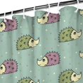 thumbnail image 3 of Cute Hedgehog Pattern Shower Curtain 72"x72" ,Bathroom Decorative Shower Curtains Set with 12 Hooks,Modern Waterproof Washable Shower Curtain, 3 of 6