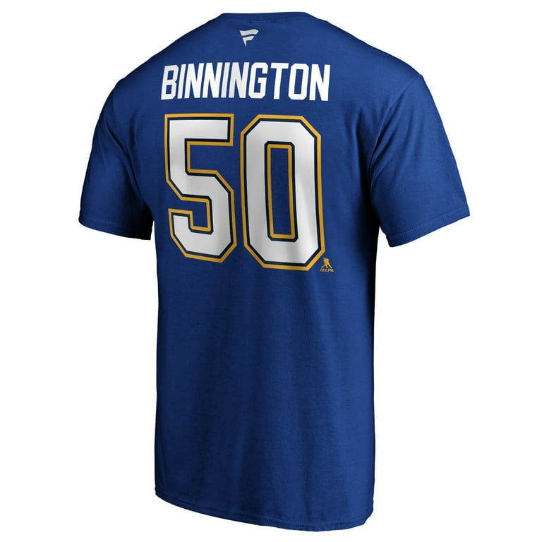 Men's Fanatics Branded Jordan Binnington Blue St. Louis Blues Team