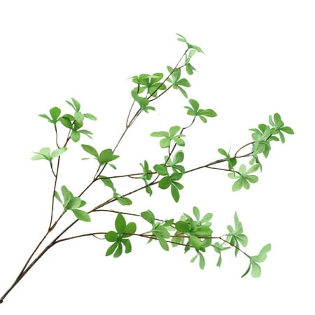 

JANGSLNG Fake Green Leaves Realistic Decorative Plastic Artificial Pieris Japonica Branch Leaves Decor Desktop Ornament