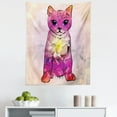 thumbnail image 1 of Pink Tapestry, Geometrc Digital Color Robot Cat with Technologic Patterns Little Retro Art, Fabric Wall Hanging Decor for Bedroom Living Room Dorm, 5 Sizes, Pink Fuchsia, by Ambesonne, 1 of 1