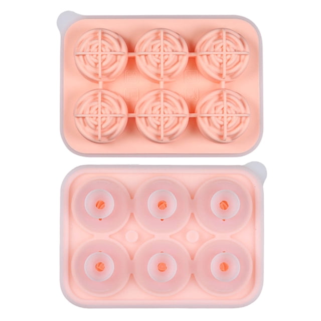 BotaniNest 3D Rose Shape Grids DIY Homemade Reusable Silicone Ice Tray With Lid