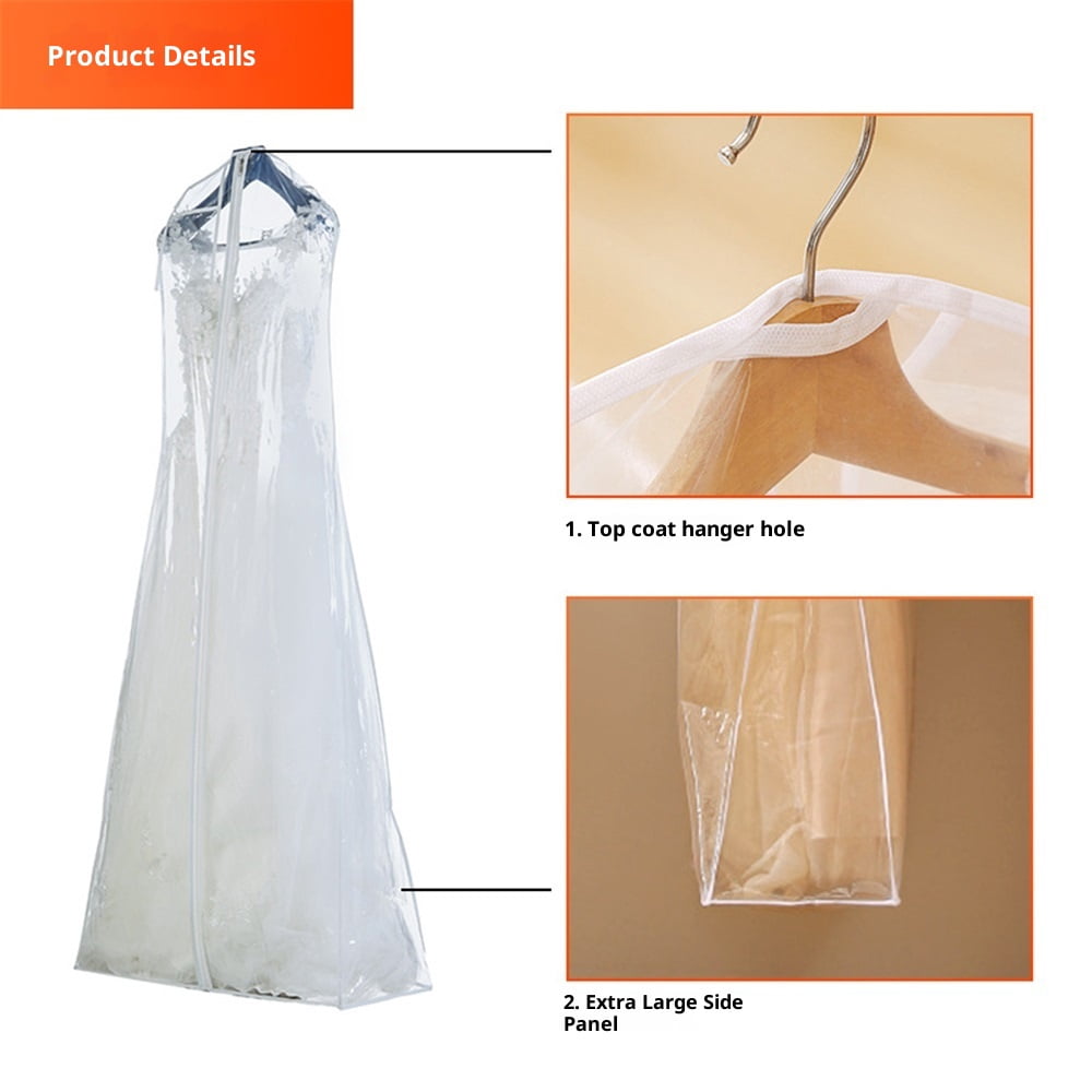Wide Gusset Dress Bags for Gowns, Long Evening Dresses & Prom Dresses for Women, Bride, Bridesmaid, Wedding Dress Bag, Dress Garment Bag Women,