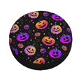 thumbnail image 3 of XMXY Neon Pumpkin Autumn Fantasy Spare Tire Cover, Universal Waterproof Cover for Jeep RV Tire Wheel Protection, 14 inch, 3 of 8