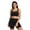 Black, variant on 2 Piece Ribbed Workout Outfits JIANLAI Square Neck Crop Tank Top, High Waist Stretch Biker Shorts, Seamless Athletic Tracksuit for Gym Running Daily Casual Wear
