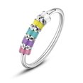 thumbnail image 1 of Anillos de ansiedad esmaltados para mujer, anillos con cuentas de colores, anillos para aliviar la ansiedad, joyería para mujer Wmkox8yi sjalhkljlk3260, 1 of 1