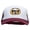Maroon White, variant on Skull Smile Embroidered Foam Panel Mesh Snapback - Black White OSFM