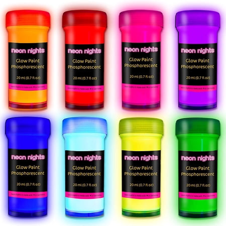 Neon Nights Glow In The Dark Paint - 8 Pack 0.7 Fl Oz (20ml)