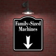 thumbnail image 2 of Family-Sized Machines Down Arrow BLACK Aluminum Composite Sign, 20"x24", 2 of 9