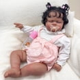 thumbnail image 4 of Muñeca Reborn KOKOMANDY, realista, negra, 60 cm con acceso, 4 of 4