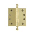 thumbnail image 2 of Grandeur 833980 4 X 4" Plain Bearing Square Corner Mortise Door Hinge - Brass, 2 of 7
