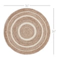 thumbnail image 4 of VHC Brands Jute Rug with Pad, Natural & Cr, 4 of 6