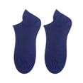 thumbnail image 2 of Hontri Cotton Socks in Clearance, Male Adult Teenager Summer Solid Ultra Thin Breathable Trend Retro Socks, Male Navy One Size, 2 of 8