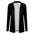 thumbnail image 5 of idosla Women's Lightweight Open Front Cardigan Casual Long Sleeve Loose Cardigans with Pockets (Black, L), 5 of 8