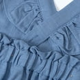 thumbnail image 5 of FRSASU Girls Ruffle Summer Cotton Linen Mini Dress Loose Sleeveless Swing A-Line Cute Princess Party Dresses Blue, 5 of 8