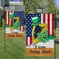 thumbnail image 3 of FLAGWIX US Flag - Irish Flag, I Love Being Irish, Irish Harp, St. Patrick's Day, Ireland American Flag QNV21F - Garden Flag (11.5" x 17.5"), 3 of 3
