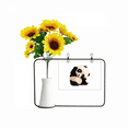 thumbnail image 1 of Panda, cachorro, bebé. Tarjeta de bendición de jarrón de girasol artificial, 1 of 3