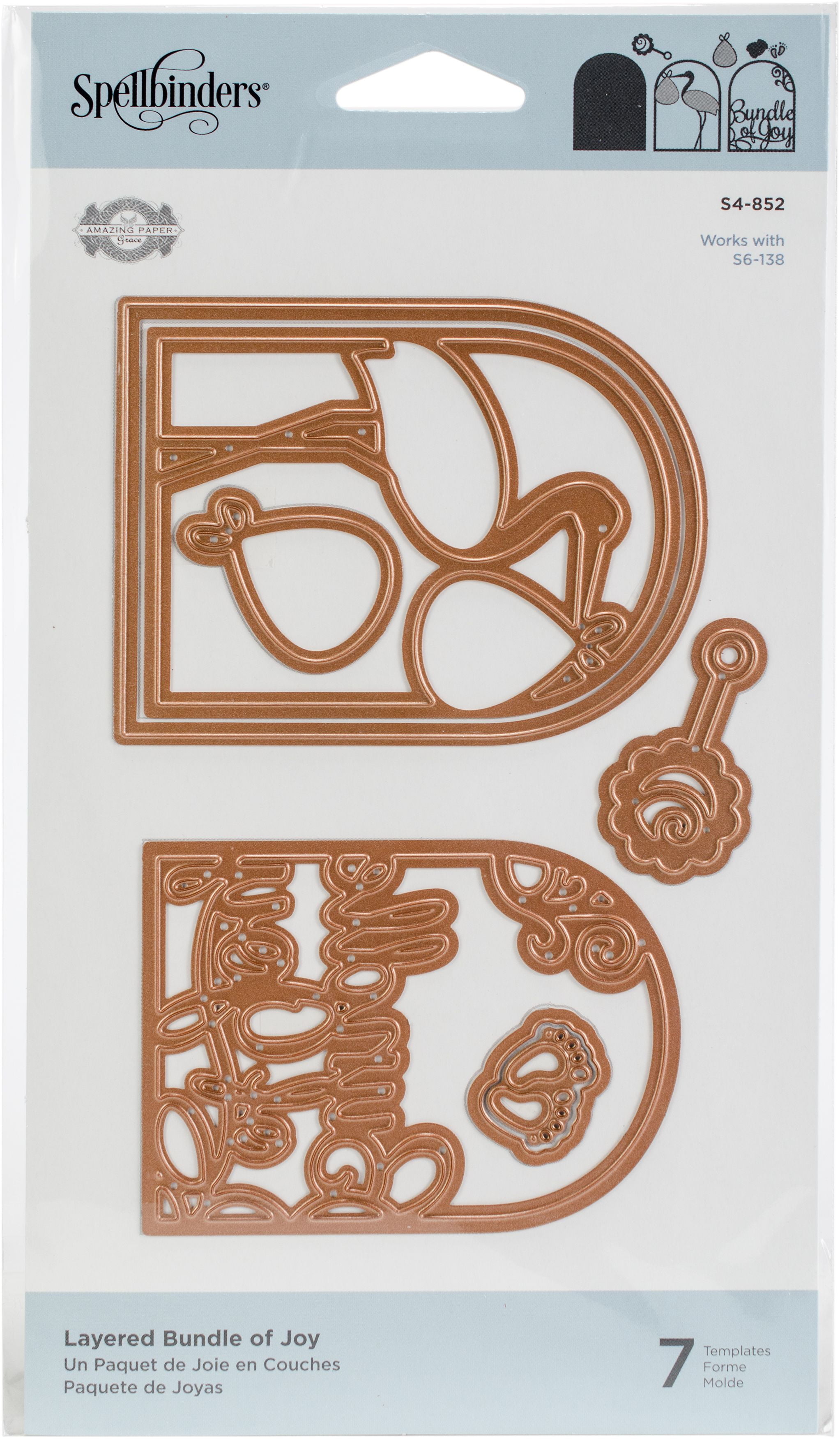Download Spellbinders Shapeabilities Dies Layered Bundle Of Joy Walmart Com Walmart Com