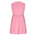 thumbnail image 6 of BLTIBY Girls Summer Sleeveless Bubble Dress Kids Cute Crew Neck Tank Mini Dresses with Pockets Pink 9-10 Years, 6 of 6