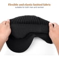 thumbnail image 5 of 2Pack Men&Women Winter Warm Fleece-Lined Knit Beanie Hats with Visor & Ear Flaps for Cold Weather, 5 of 7