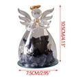 thumbnail image 3 of Gzwccvsn Preserved Rose Angel Glass Statue, Preserved Rose in Glass Angel Figurines Gifts for Mom Grandma Wife, Forever Real Roses Gifts for Her on Christmas Valentines Day Mothers Day, 3 of 7