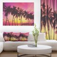 thumbnail image 1 of Row of Beautiful Palms under Magenta Sky - Art Mural Paysage Extra Large, 1 of 3