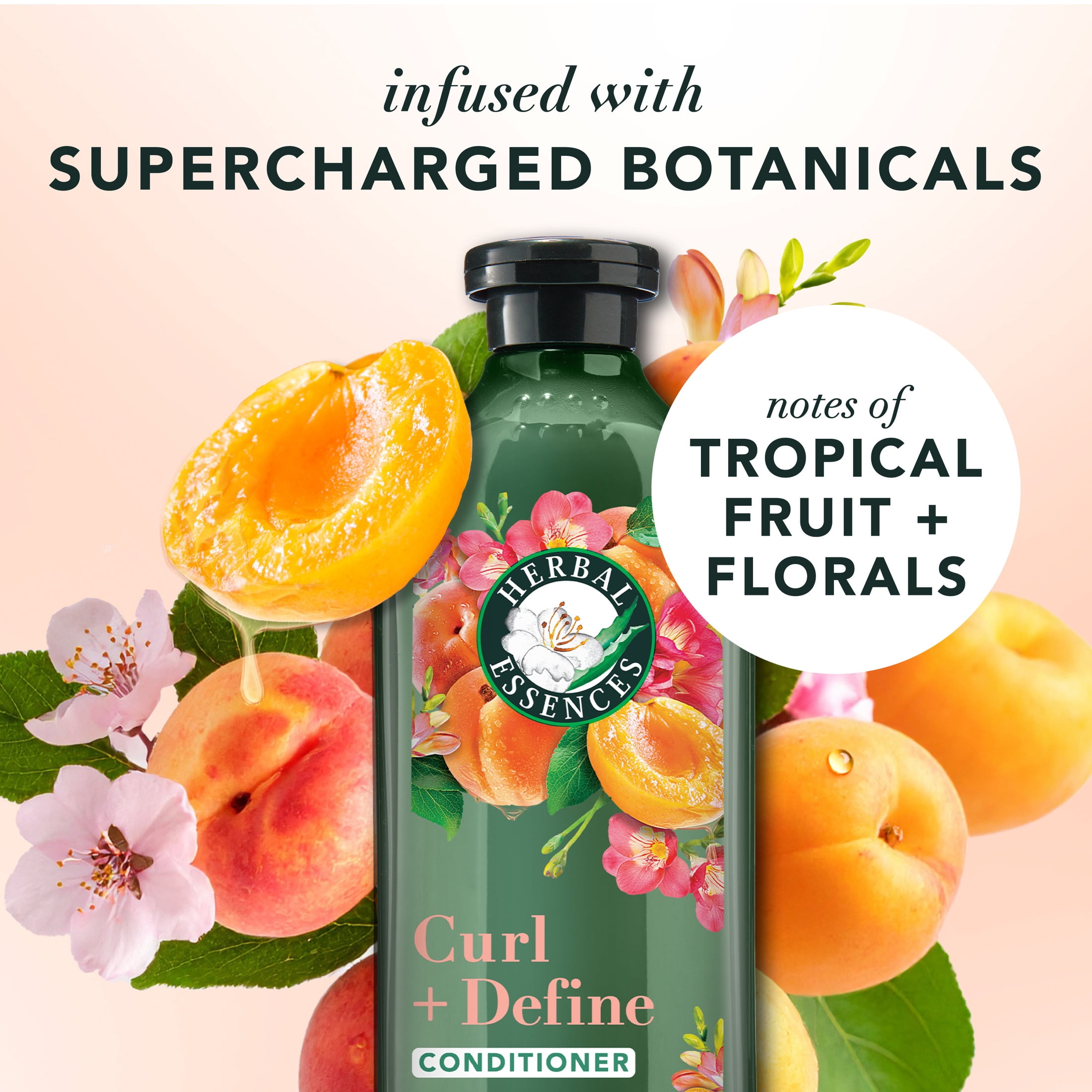 (3 pack) Herbal Essences Curl + Define Apricot Sulfate-Free Conditioner, 13.5 fl oz