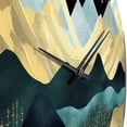 thumbnail image 3 of Designart "Nature s Roar in the Mountains I" Abstract Landscape Oversized Wall Clock, 3 of 5