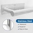 thumbnail image 3 of Paper Towel Holder - Self-Adhesive or Drilling, White, Wall Mounted, SUS304 Stainless Steel Kitchen Roll Dispenser Under Cabinet, 3 of 7