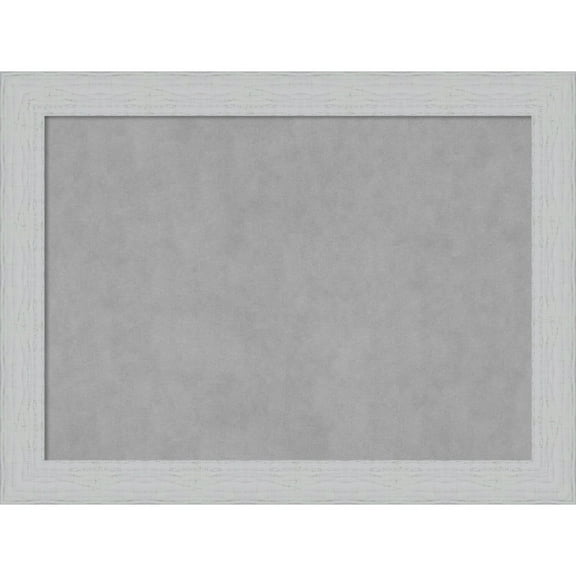 Amanti Art Framed Magnetic Board, Shiplap White
