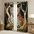 thumbnail image 2 of Erosebridal 3D Leopard Curtains and Drapes (42x90), Tree Branches 30%-50% Blackout Curtains for Bedroom, Jungle Animal Decor, 2 of 5