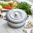 thumbnail image 2 of Merten & Storck 7QT Dutch Oven with Lid, Lightweight Enameled Iron, Oven Safe, Metal Utensil Safe, Gray, 2 of 9