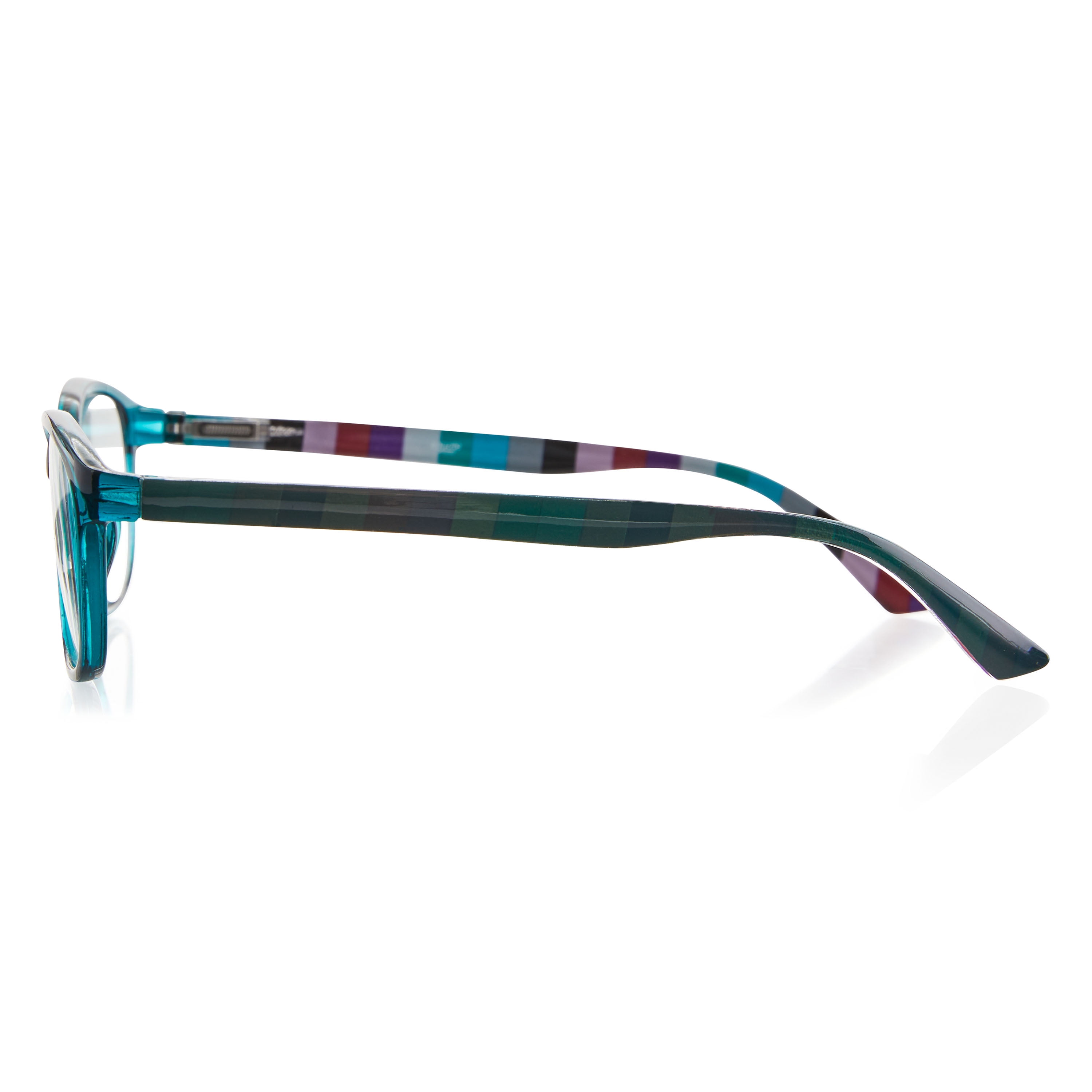 Equate Women's Lily Rectangular Reading Glasses with Case, Blue, +3.25