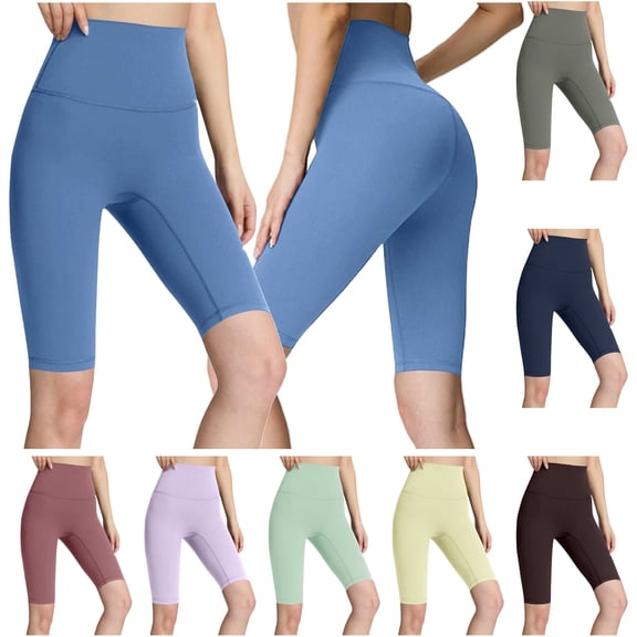 QATAINLAV Biker Shorts for Women Gym Workout Running Volleyball Leggings Solid Casual High Waisted Yoga Tight Shorts Wine XL