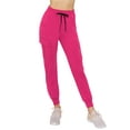 thumbnail image 2 of ALWAYS Women's Super Soft Casual Cargo Jogger Pants Fuchsia M, 2 of 6