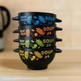 thumbnail image 4 of Juego De 4 Cuencos Ensaladeras Y Bowls De Colores Para Sopas Negro, 4 of 5
