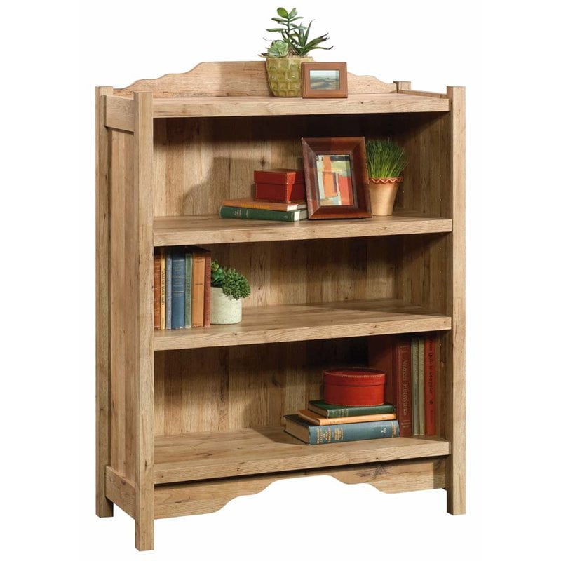 Sauder Viabella 3 Shelf Bookcase, Antigua Chestnut Finish