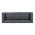 thumbnail image 5 of GDF Studio Croton Contemporary Fabric Tufted 3 Seater Sofa, Charcoal and Brown, 5 of 7