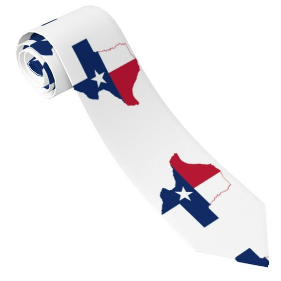 Texas Flag Map Tie For Men Funny Neckties Fashion Gentleman Soft Comfortable Ties