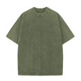 thumbnail image 1 of Pure Cotton American Style Retro Fashion Brand Washed Old T-shirt Oversize Shoulder Round Neck Short Sleeve, 1 of 4